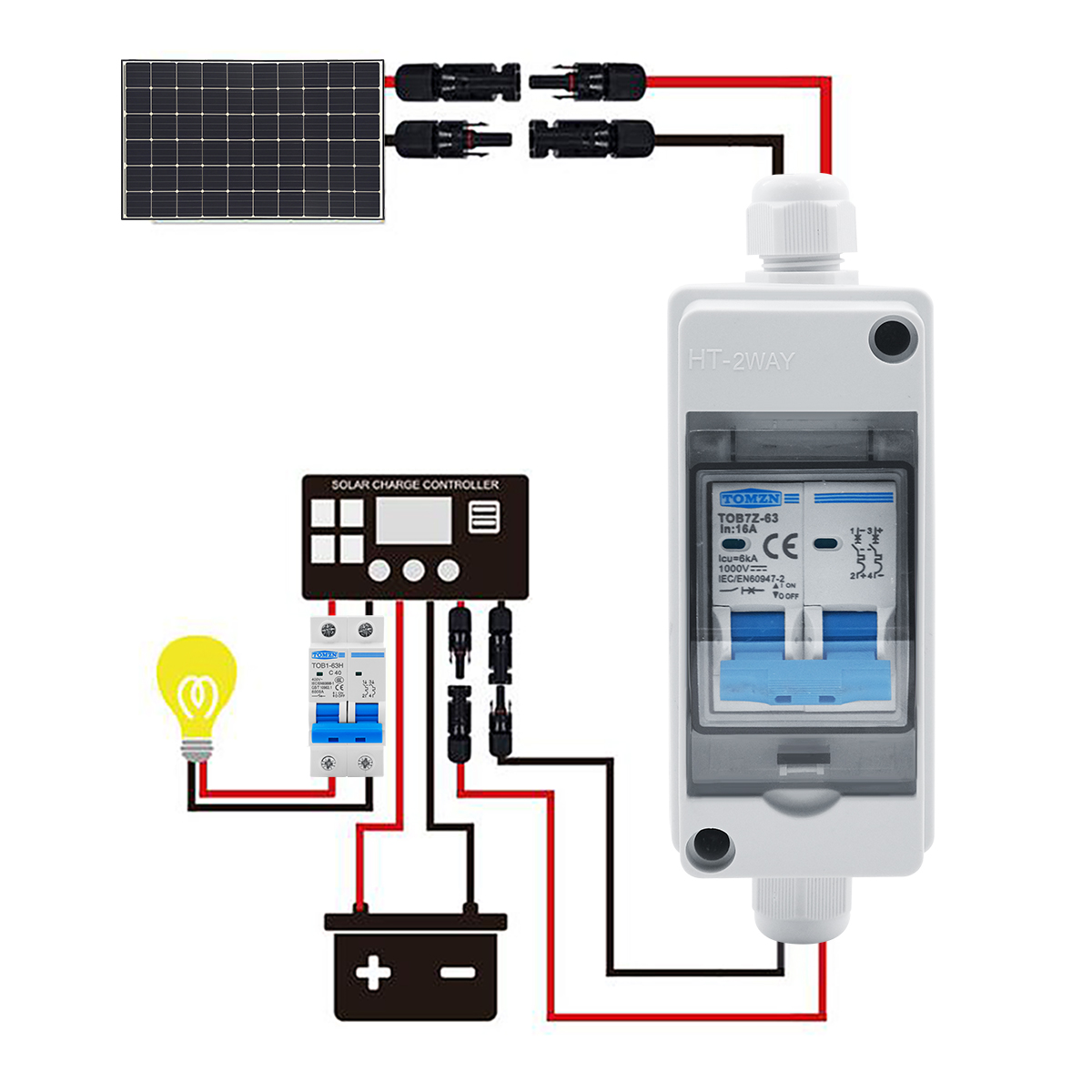 1PCS TOMZN Solar photovoltaic  - Solar Combiner Box review and price